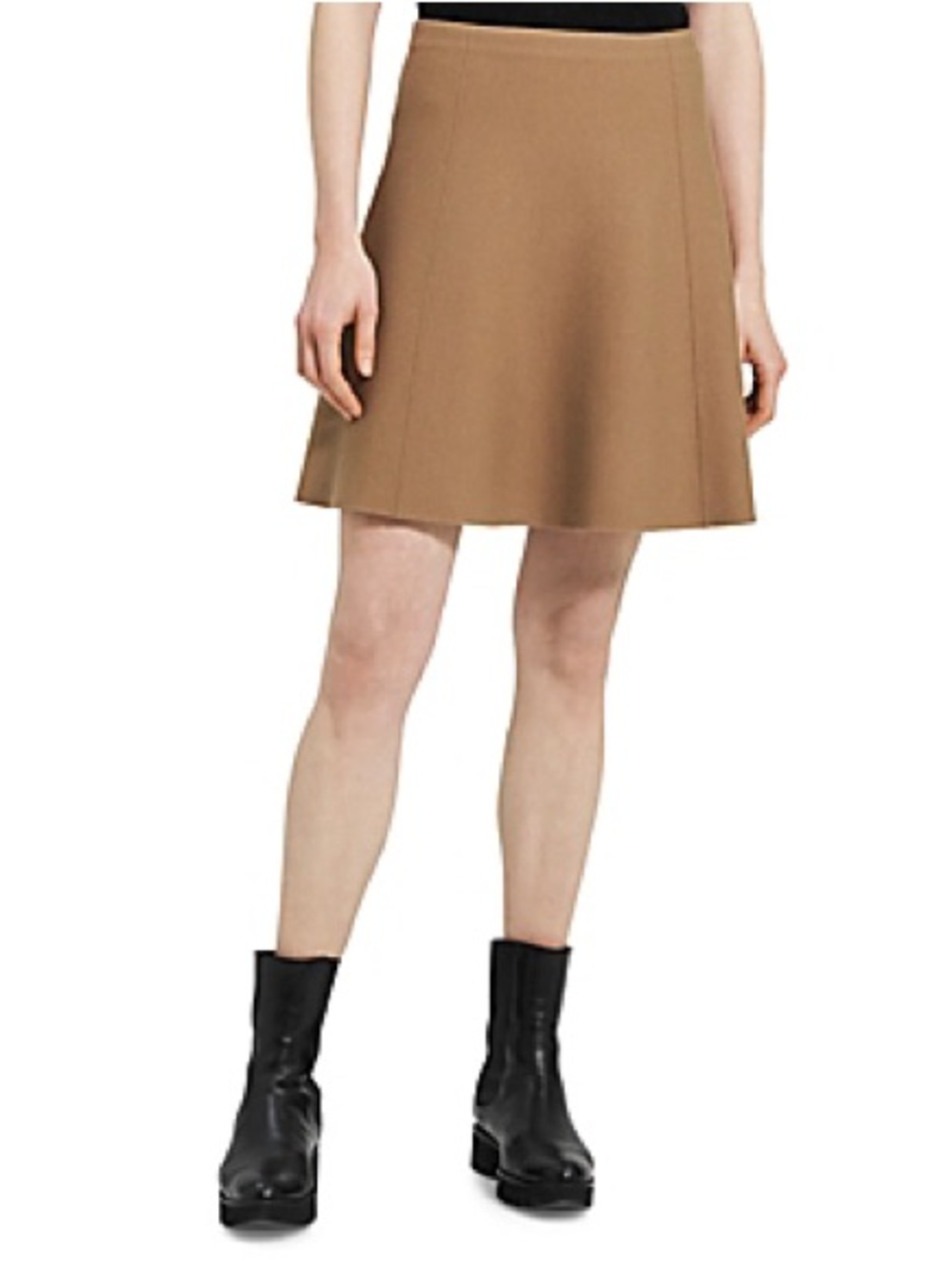 Theory Camel A-Line Skirt